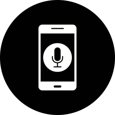 İllüstrasyon mikrofon mobil uygulama simgesi