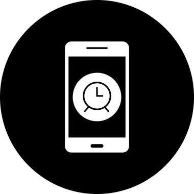 İllüstrasyon alarm mobil uygulama simgesi