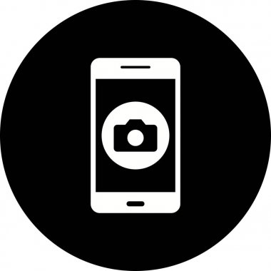Illustration kamera mobil uygulama simgesi