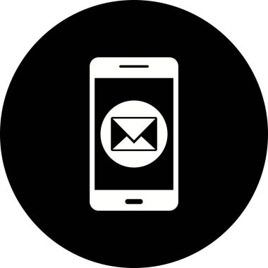 İllüstrasyon mesajı mobil uygulama simgesi