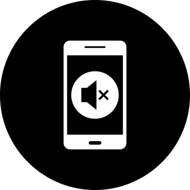 İllüstrasyon sessiz mobil uygulama simgesi