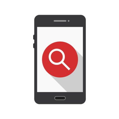 İllüstrasyon arama mobil uygulama simgesi 