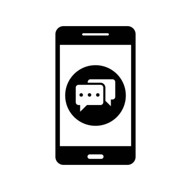 İllüstrasyon konuşma mobil uygulama simgesi