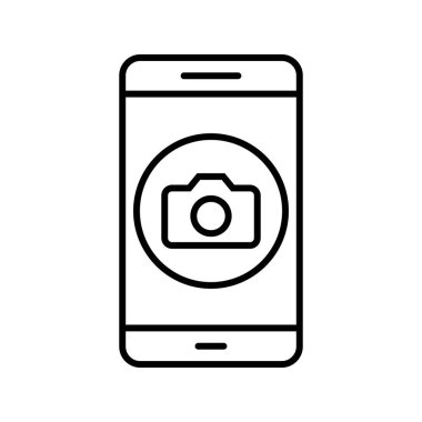 Illustration kamera mobil uygulama simgesi