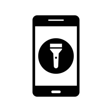 İllüstrasyon flaş ışık mobil uygulama simgesi
