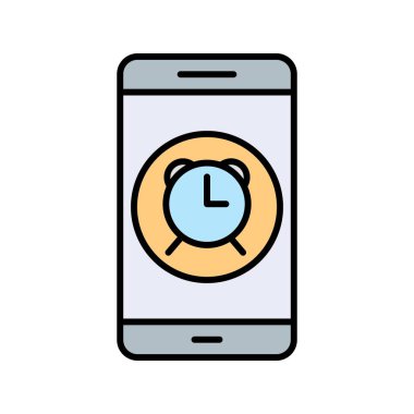 İllüstrasyon alarm mobil uygulama simgesi