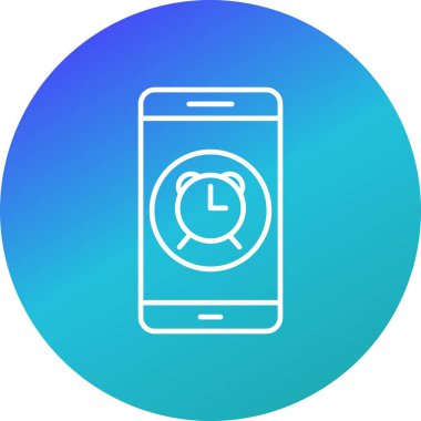 İllüstrasyon alarm mobil uygulama simgesi