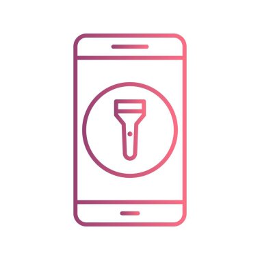 İllüstrasyon flaş ışık mobil uygulama simgesi