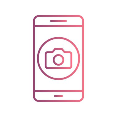 Illustration kamera mobil uygulama simgesi