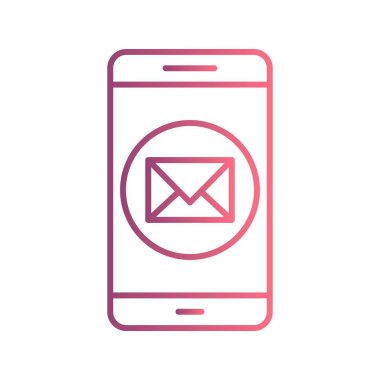 İllüstrasyon mesajı mobil uygulama simgesi