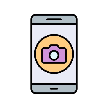 Illustration kamera mobil uygulama simgesi