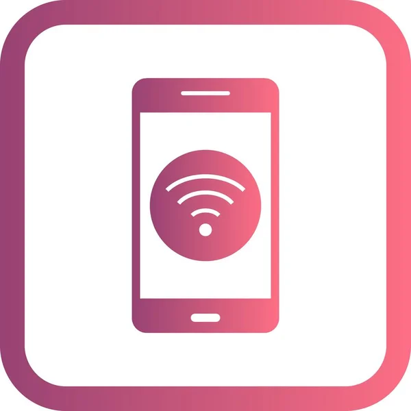 Ilustrace WiFi mobilní aplikace ikona — Stock fotografie