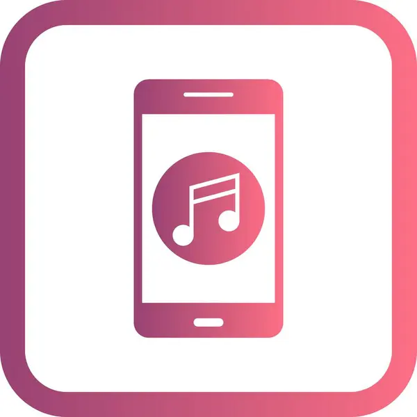 Illustrazione Musica Icona dell'applicazione mobile — Foto Stock