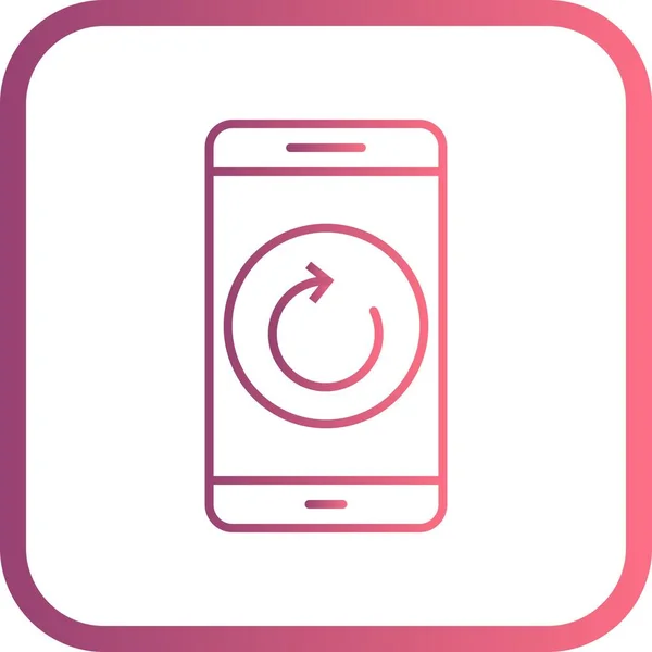 Illustration  Reset Mobile Application Icon — Stock Photo, Image