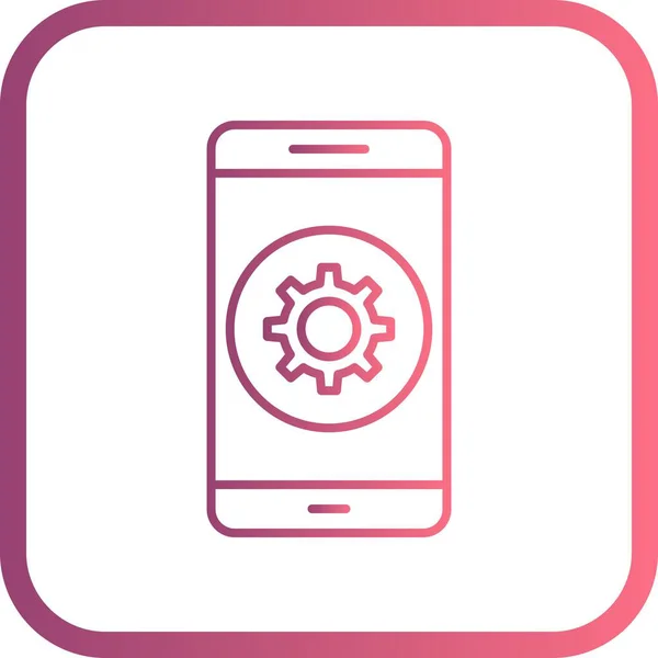 Illustration  Setting Mobile Application Icon — Stock Photo, Image