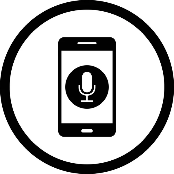 Illustration  Microphone Mobile Application Icon — Stock Photo, Image