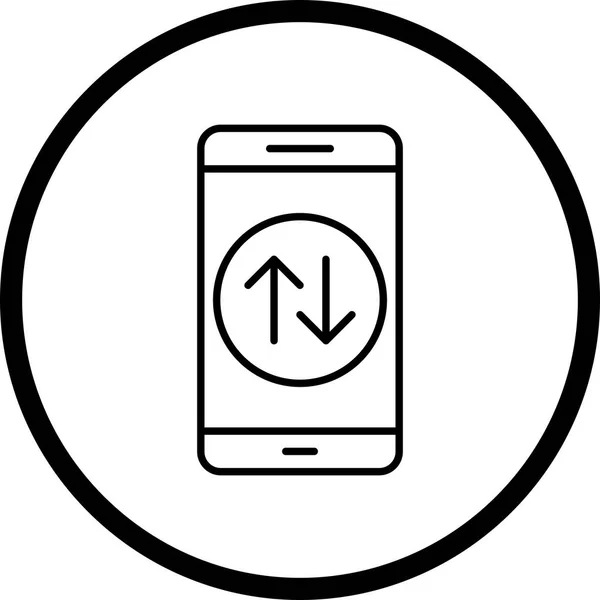 Icono de aplicación móvil de conexión de datos de ilustración — Foto de Stock