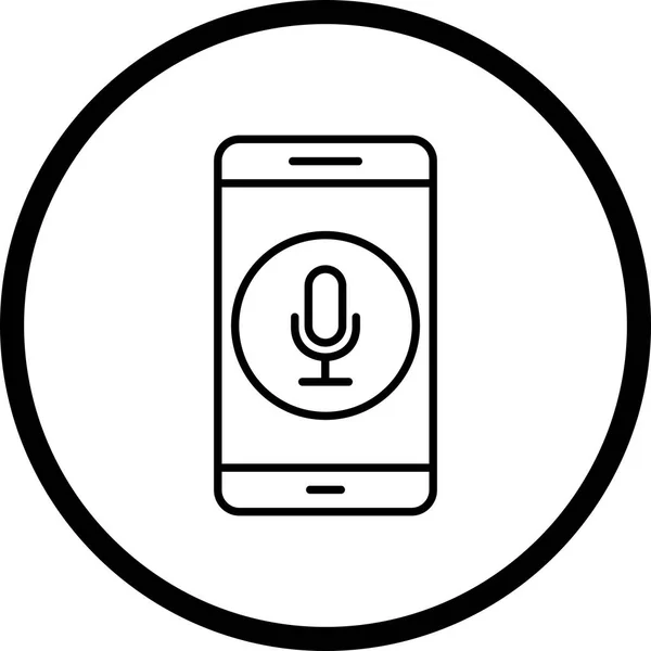 Иллюстрация Microphone Mobile Application Icon — стоковое фото
