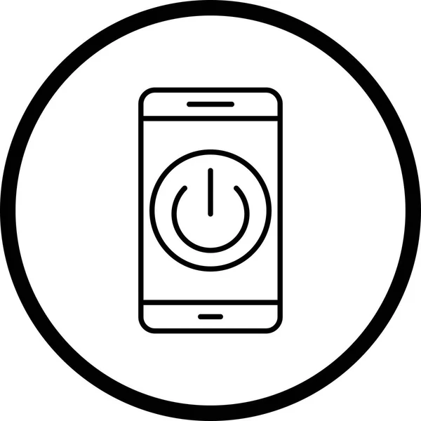 Illustration  Power off Mobile Application Icon — Stock Photo, Image