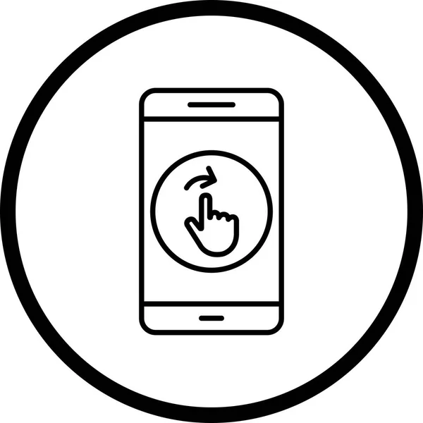 Ilustración Pase el icono de la aplicación móvil —  Fotos de Stock