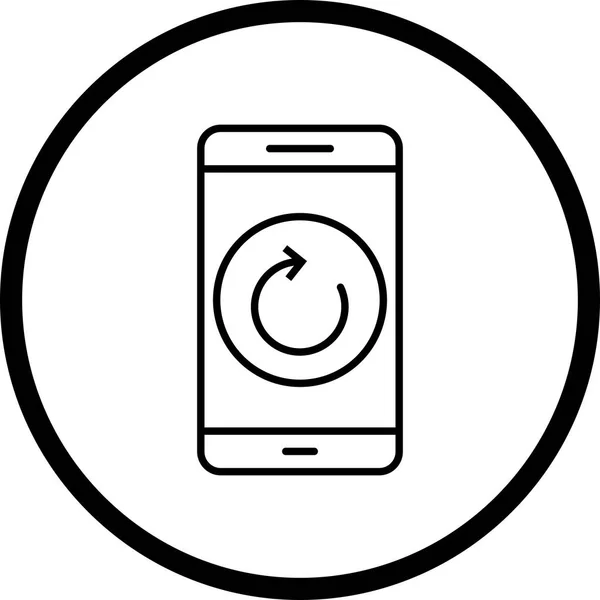Illustration Reset mobile Anwendung Symbol — Stockfoto