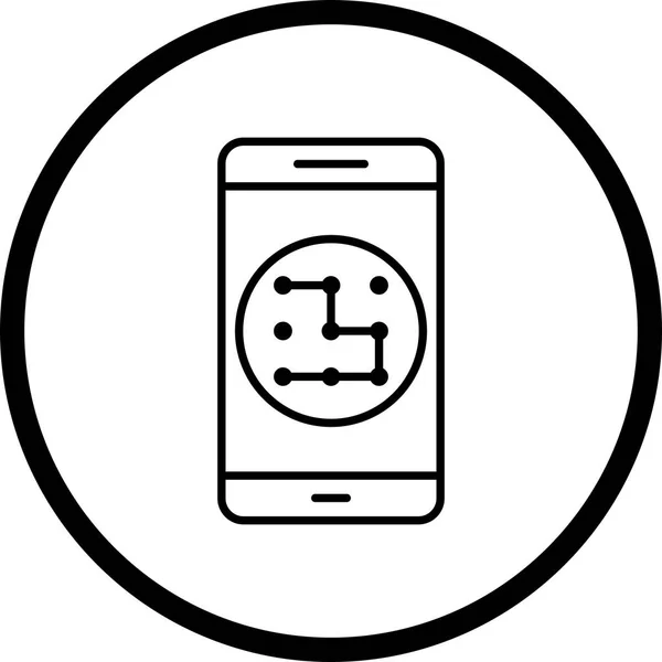 Ilustração padrão Mobile Application Icon — Fotografia de Stock