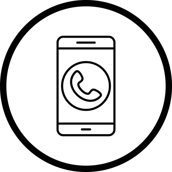 Ilustración Llamada Icono de aplicación móvil — Foto de Stock