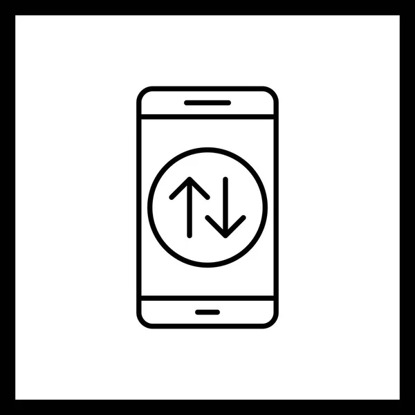 Illustration Datenverbindung mobile Anwendung Symbol — Stockfoto