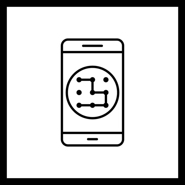 Çizim deseni mobil uygulama simgesi — Stok fotoğraf