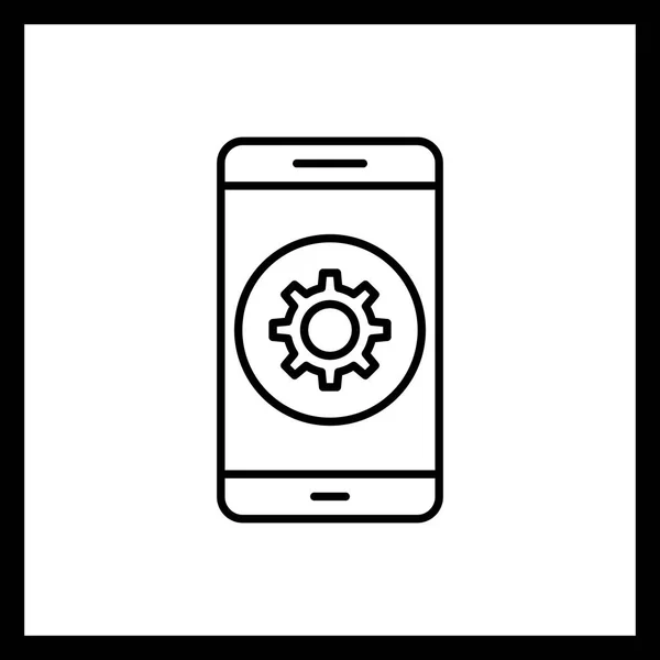 Ilustração Configuração Mobile Application Icon — Fotografia de Stock