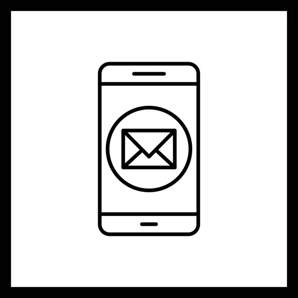 Illustration Message Mobile Application Icône — Photo