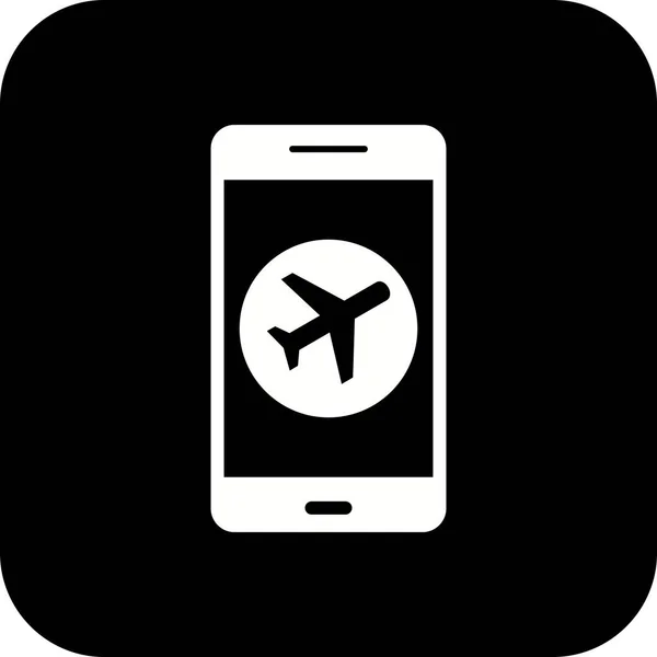 Illustration Flugzeug Modus mobile Anwendung Symbol — Stockfoto