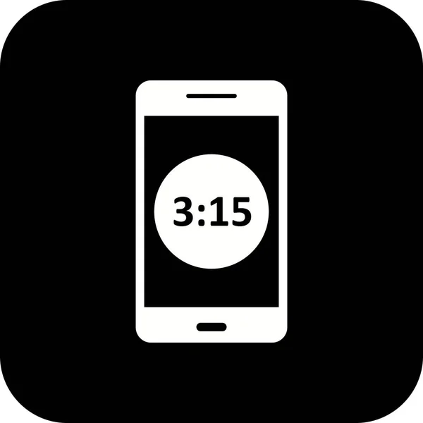 Icono de aplicación móvil de visualización de tiempo de ilustración —  Fotos de Stock