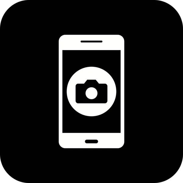 插图相机移动应用程序图标 — 图库照片