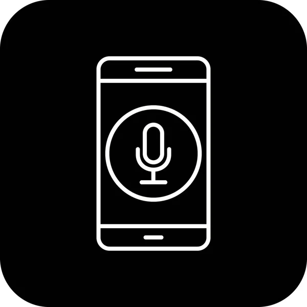 Иллюстрация Microphone Mobile Application Icon — стоковое фото