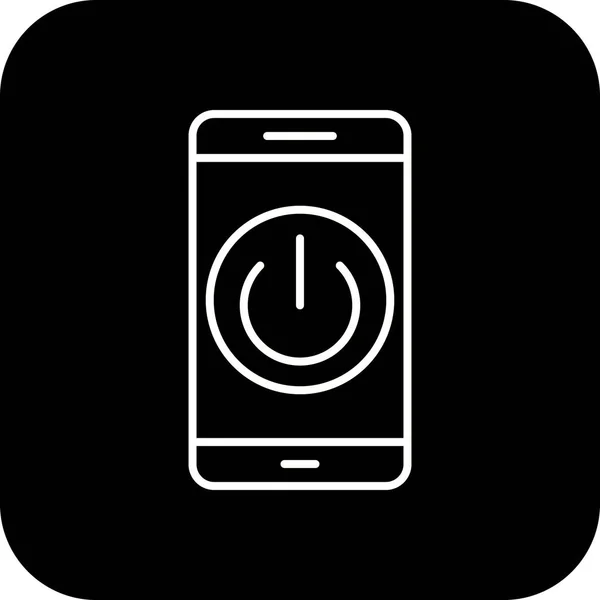 Illustratie Power off mobiele applicatie icoon — Stockfoto