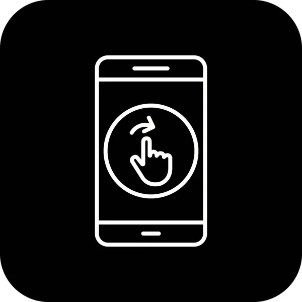 Ilustrace ikona mobilního aplikace swipe — Stock fotografie