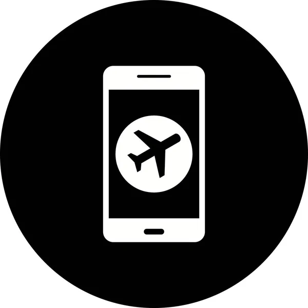 Illustration Flugzeug Modus mobile Anwendung Symbol — Stockfoto