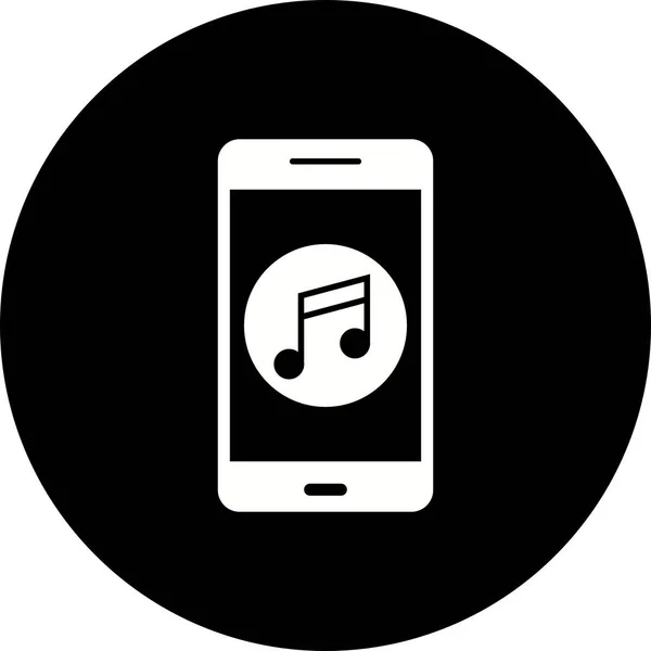 イラスト音楽モバイルアプリケーションアイコン — ストック写真