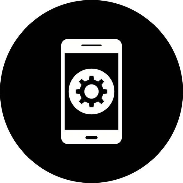 Ilustração Configuração Mobile Application Icon — Fotografia de Stock