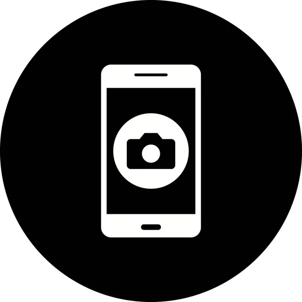 Illustration Kamera mobile Anwendung Symbol — Stockfoto