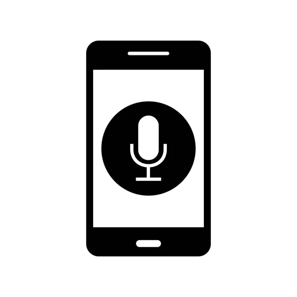 Иллюстрация Microphone Mobile Application Icon — стоковое фото