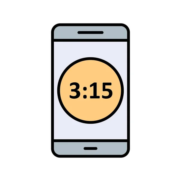 Ilustracja czas wyświetlania ikona aplikacji mobilnej — Zdjęcie stockowe
