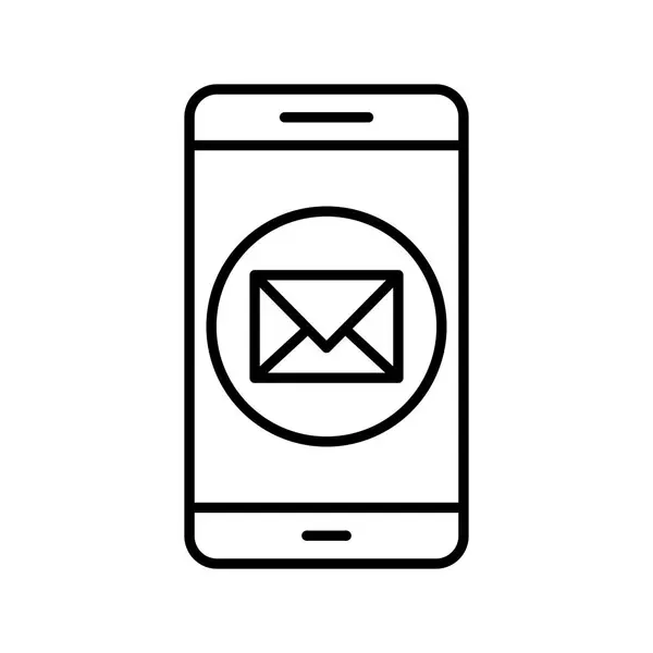 Illustration Message Mobile Application Icône — Photo