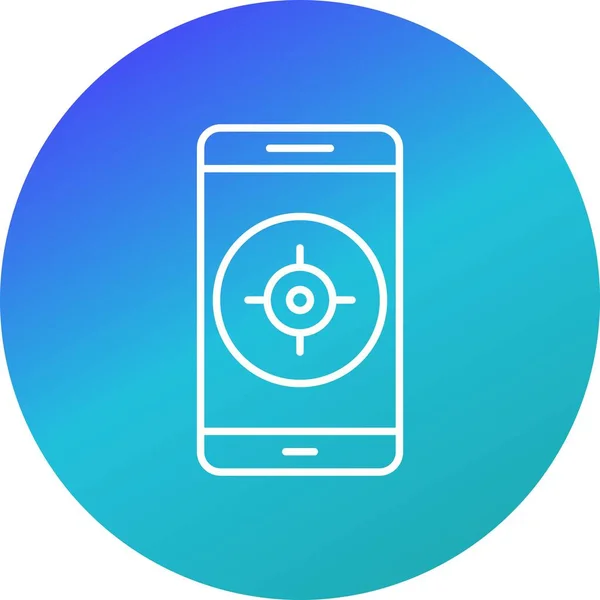 Illustrazione Icona dell'applicazione mobile GPS — Foto Stock