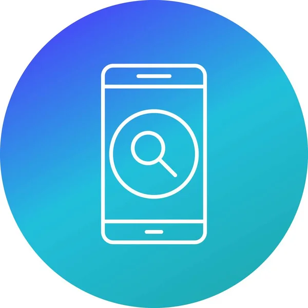 Illustrazione di ricerca Mobile Application Icon — Foto Stock