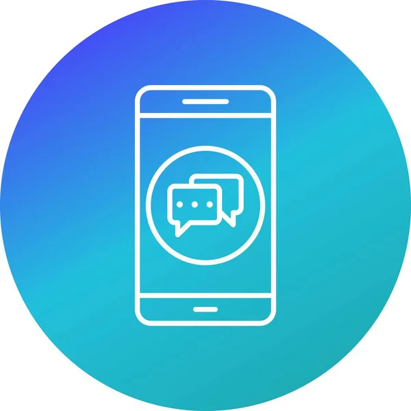 Illustration Conversation Mobile Application Icon — Stock Photo, Image