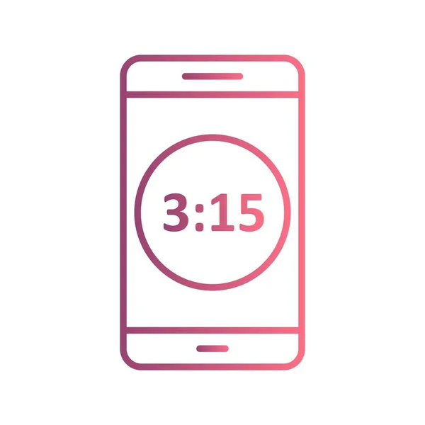 Ilustracja czas wyświetlania ikona aplikacji mobilnej — Zdjęcie stockowe