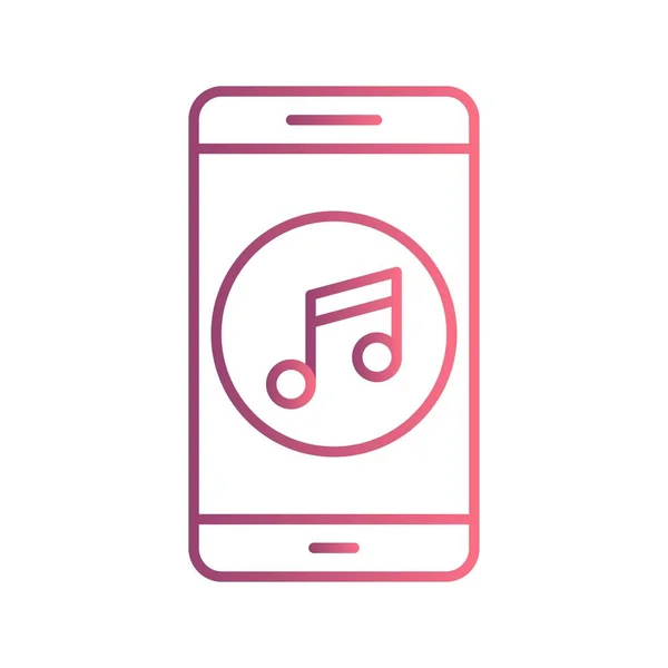 Ilustracja muzyka ikona aplikacji mobilnej — Zdjęcie stockowe