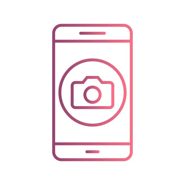 Illustration Kamera mobile Anwendung Symbol — Stockfoto